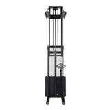 Vestil S-DM Double Mast Stacker with Powered Drive & Lift | 2,200 lb Capacity, 101"–150" Lift, Fully Powered 24V, Adjustable or Fixed Forks