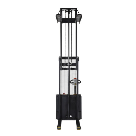 Vestil S-DM Double Mast Stacker with Powered Drive & Lift | 2,200 lb Capacity, 101"–150" Lift, Fully Powered 24V, Adjustable or Fixed Forks