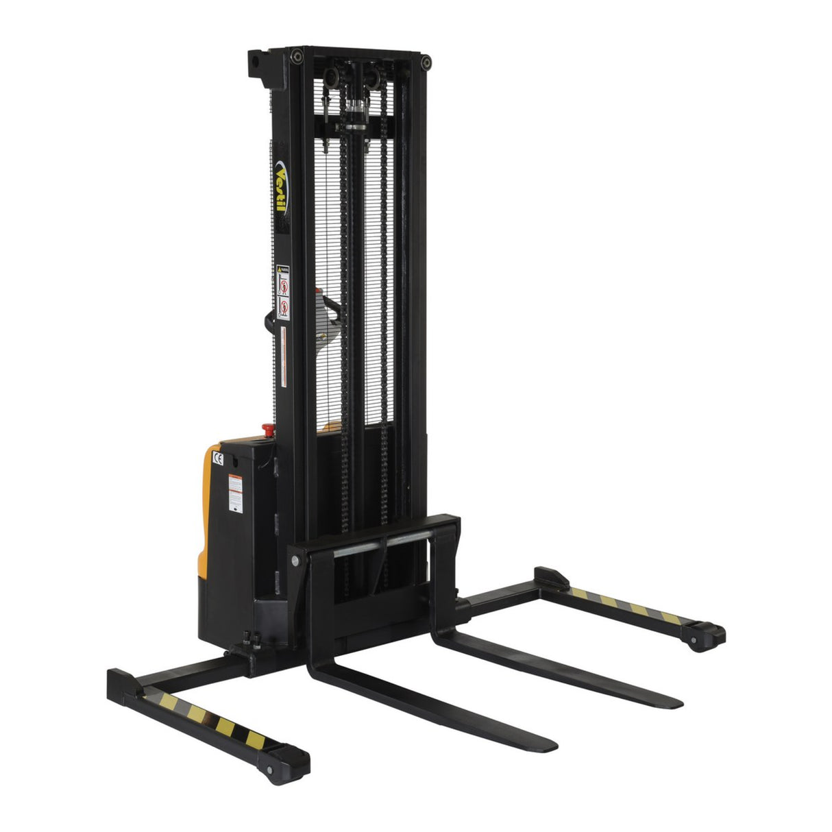 Vestil S-DM Double Mast Stacker with Powered Drive & Lift | 2,200 lb Capacity, 101"–150" Lift, Fully Powered 24V, Adjustable or Fixed Forks