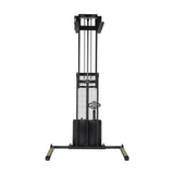 Vestil S-DM Double Mast Stacker with Powered Drive & Lift | 2,200 lb Capacity, 101"–150" Lift, Fully Powered 24V, Adjustable or Fixed Forks