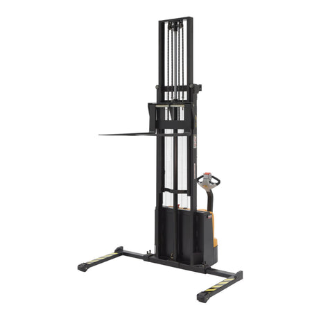 Vestil S-DM Double Mast Stacker with Powered Drive & Lift | 2,200 lb Capacity, 101"–150" Lift, Fully Powered 24V, Adjustable or Fixed Forks