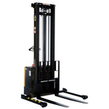 Vestil S Series Stacker with Powered Drive AND Powered Lift — Fully Electric 24VDC, High-Torque Drive & Lift, Premium Emergency Reverse Safety, 2,000 lb Capacity