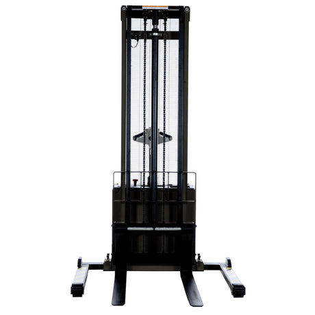 Vestil S Series Stacker with Powered Drive AND Powered Lift — Fully Electric 24VDC, High-Torque Drive & Lift, Premium Emergency Reverse Safety, 2,000 lb Capacity