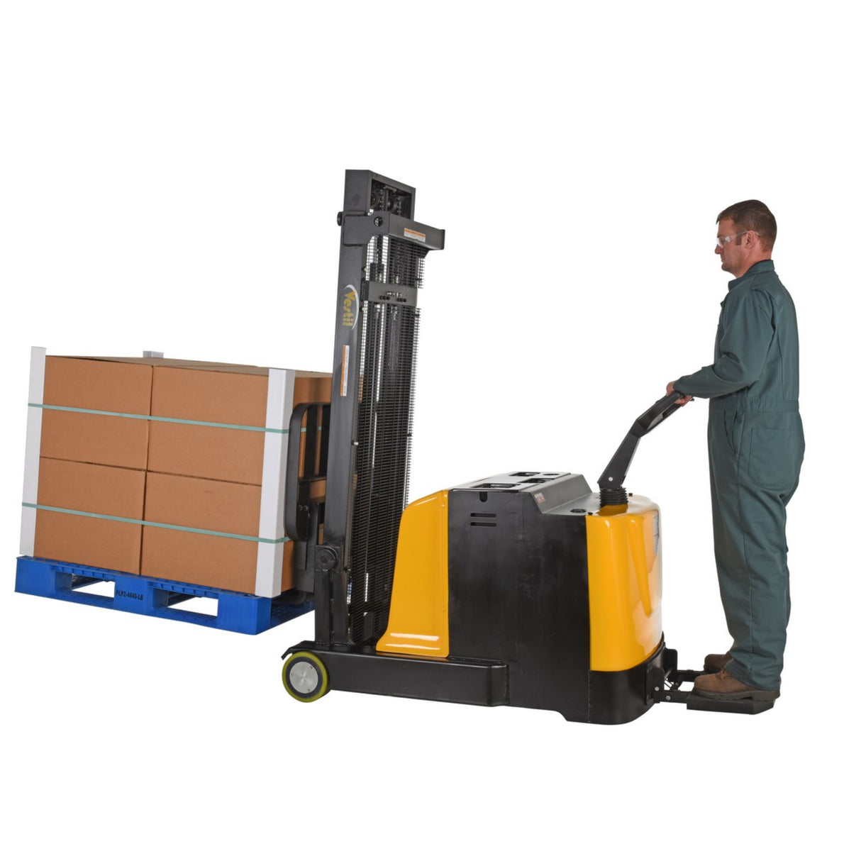 Vestil S-2CB Counter-Balanced Powered Drive Lift | 2,000 lb Capacity, Rider Platform, 24V Powered Drive & Lift, 62" or 118" Reach