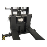 Vestil S-62-AA-SCL Adjustable Powered Stacker with Built-In Scale | 2,000 lb Capacity, 62" Lift, Digital Weighing, Adjustable Forks