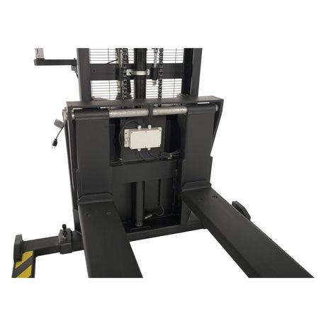 Vestil S-62-AA-SCL Adjustable Powered Stacker with Built-In Scale | 2,000 lb Capacity, 62" Lift, Digital Weighing, Adjustable Forks