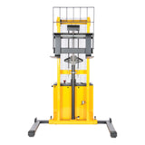 Vestil S Series Stacker with Powered Drive AND Powered Lift — Fully Electric 24VDC, High-Torque Drive & Lift, Premium Emergency Reverse Safety, 2,000 lb Capacity
