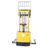 Vestil S Series Stacker with Powered Drive AND Powered Lift — Fully Electric 24VDC, High-Torque Drive & Lift, Premium Emergency Reverse Safety, 2,000 lb Capacity
