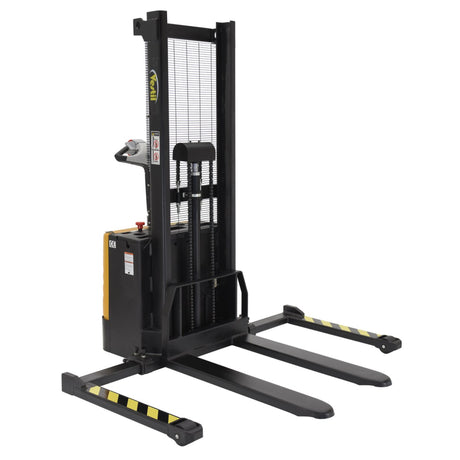 Vestil S Series Stacker with Powered Drive AND Powered Lift — Fully Electric 24VDC, High-Torque Drive & Lift, Premium Emergency Reverse Safety, 2,000 lb Capacity