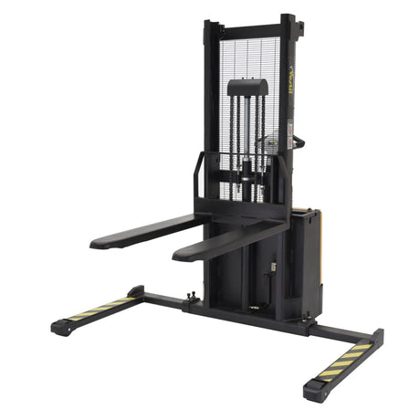 Vestil S Series Stacker with Powered Drive AND Powered Lift — Fully Electric 24VDC, High-Torque Drive & Lift, Premium Emergency Reverse Safety, 2,000 lb Capacity