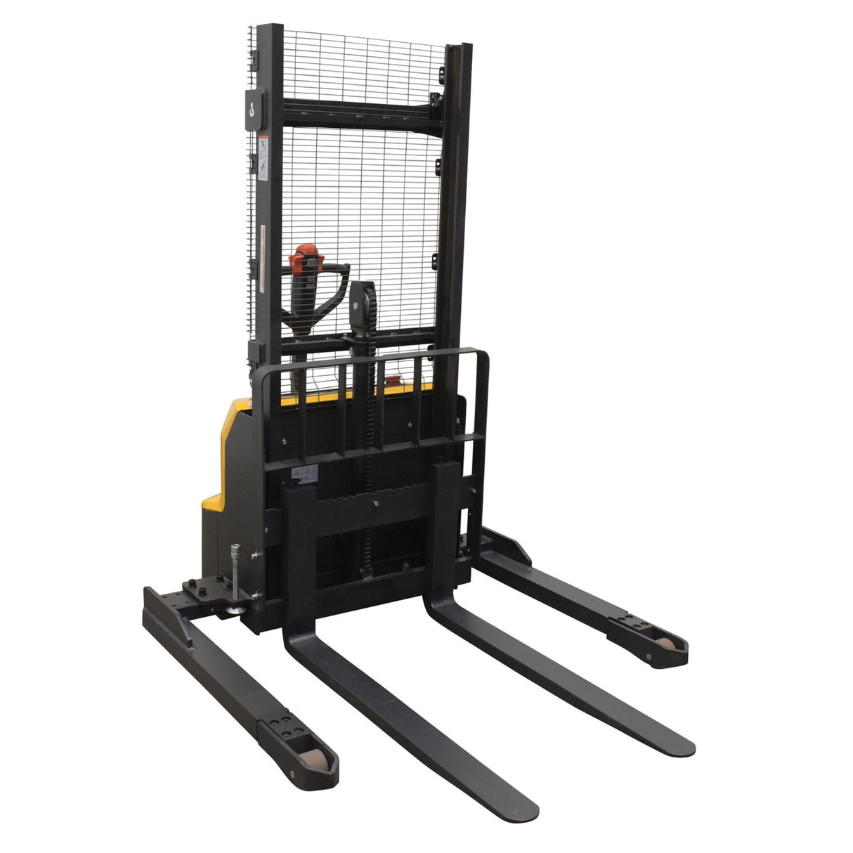 Vestil S-LION Double Mast Stacker with Lithium-Ion Battery | 2,600 lb Capacity, 63" or 114" Lift, Walk-Behind, Adjustable Forks