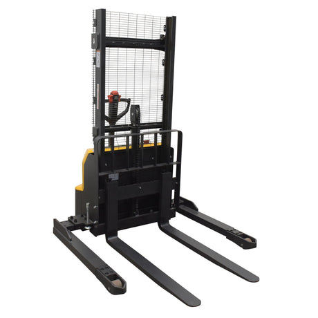 Vestil S-LION Double Mast Stacker with Lithium-Ion Battery | 2,600 lb Capacity, 63" or 114" Lift, Walk-Behind, Adjustable Forks