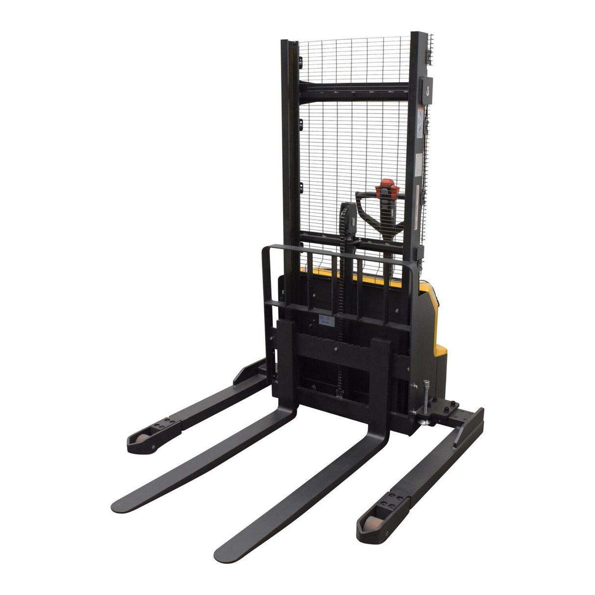 Vestil S-LION Double Mast Stacker with Lithium-Ion Battery | 2,600 lb Capacity, 63" or 114" Lift, Walk-Behind, Adjustable Forks