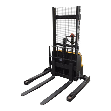 Vestil S-LION Double Mast Stacker with Lithium-Ion Battery | 2,600 lb Capacity, 63" or 114" Lift, Walk-Behind, Adjustable Forks