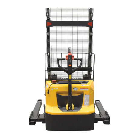 Vestil S-LION Double Mast Stacker with Lithium-Ion Battery | 2,600 lb Capacity, 63" or 114" Lift, Walk-Behind, Adjustable Forks