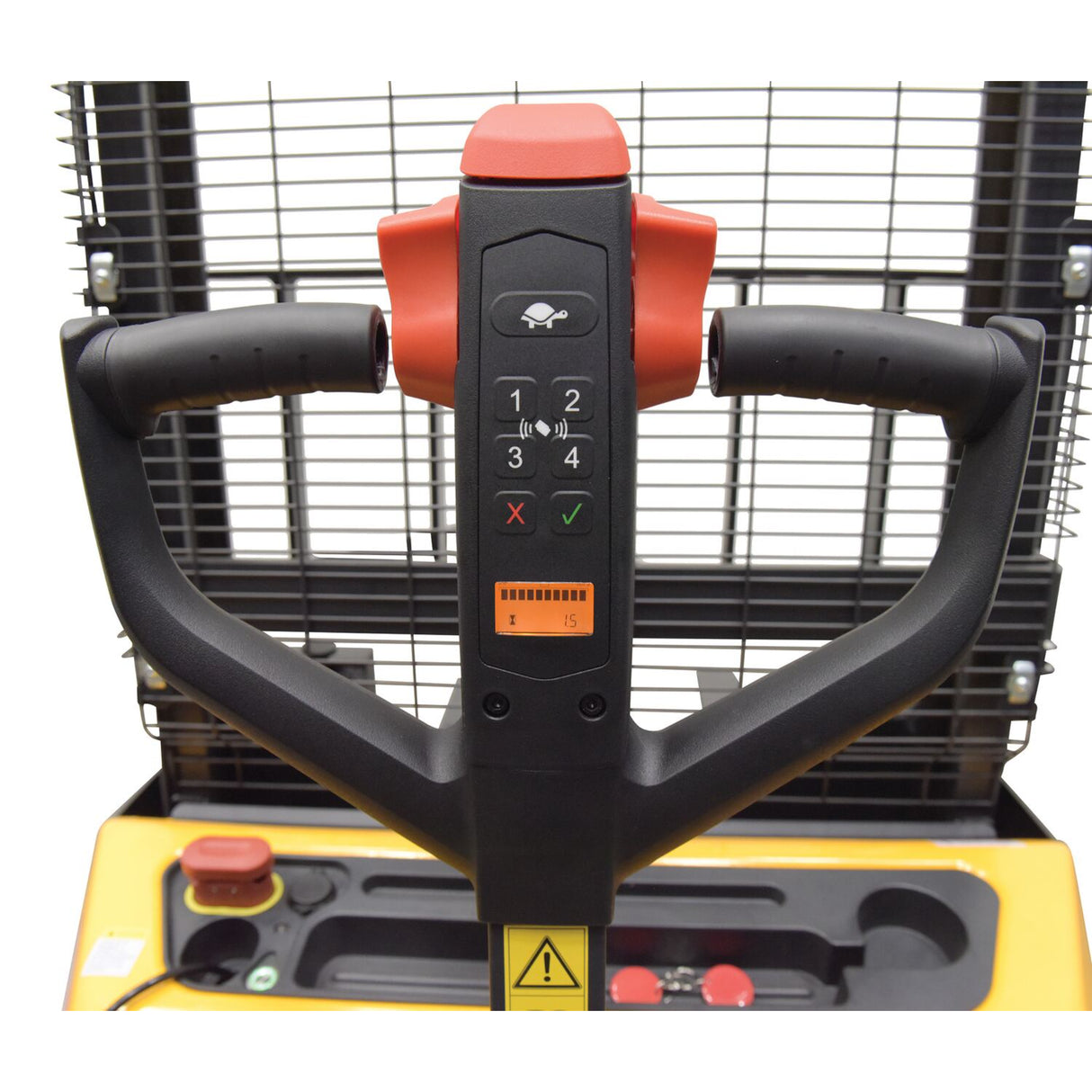 Vestil S-LION Double Mast Stacker with Lithium-Ion Battery | 2,600 lb Capacity, 63" or 114" Lift, Walk-Behind, Adjustable Forks