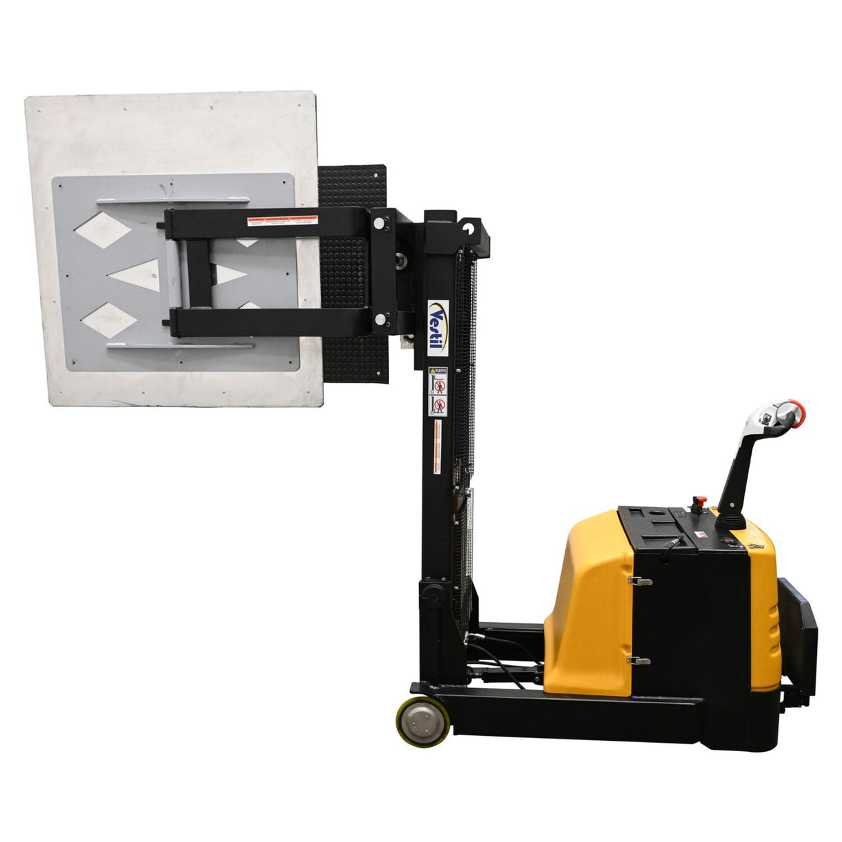 Vestil S-CB-BCF Fully Powered Bale Clamp & Lift Stacker | 800 lb Capacity, Ride-On, Counter-Balanced, 23"-41" or 27"-51" Clamp Range