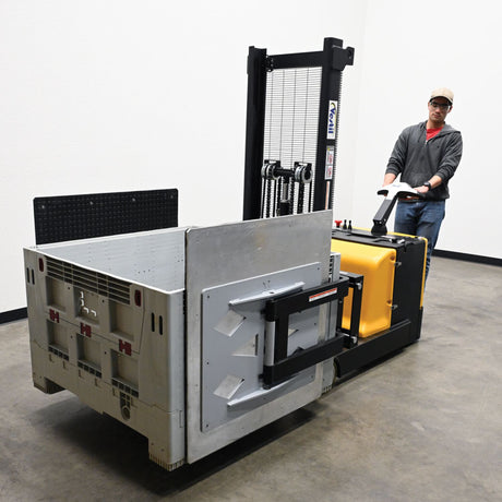 Vestil S-CB-BCF Fully Powered Bale Clamp & Lift Stacker | 800 lb Capacity, Ride-On, Counter-Balanced, 23"-41" or 27"-51" Clamp Range