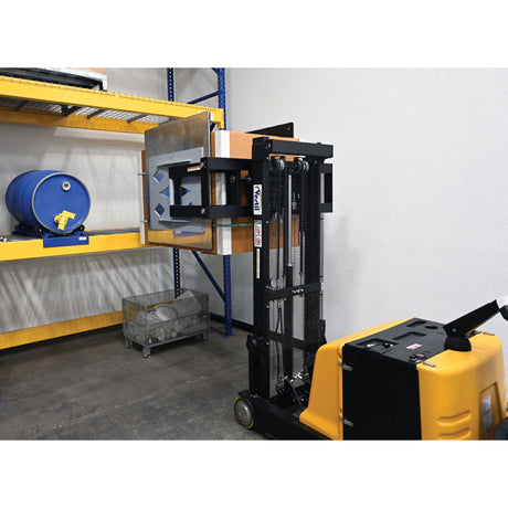 Vestil S-CB-BCF Fully Powered Bale Clamp & Lift Stacker | 800 lb Capacity, Ride-On, Counter-Balanced, 23"-41" or 27"-51" Clamp Range