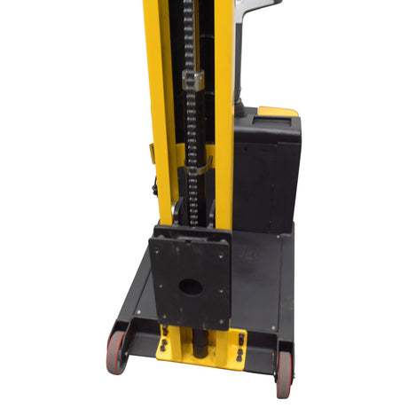Vestil S-CB-NM-60 Counter-Balanced Narrow Mast Powered Stacker | 600 lb Capacity, 60" Lift, 17 Quick-Change Attachments Available