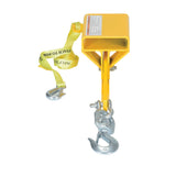 Vestil D-FORK / S-FORK Forklift Hoisting Hook — Fork-Mounted Crane Hook with Shackle & 48" Safety Restraint, 4,000–10,000 lb