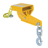 Vestil D-FORK / S-FORK Forklift Hoisting Hook — Fork-Mounted Crane Hook with Shackle & 48" Safety Restraint, 4,000–10,000 lb