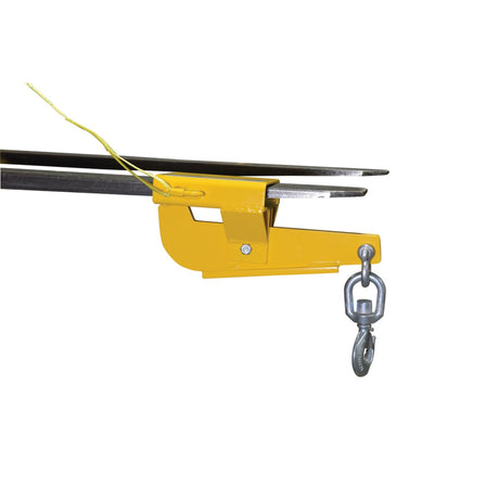 Vestil D-FORK / S-FORK Forklift Hoisting Hook — Fork-Mounted Crane Hook with Shackle & 48" Safety Restraint, 4,000–10,000 lb