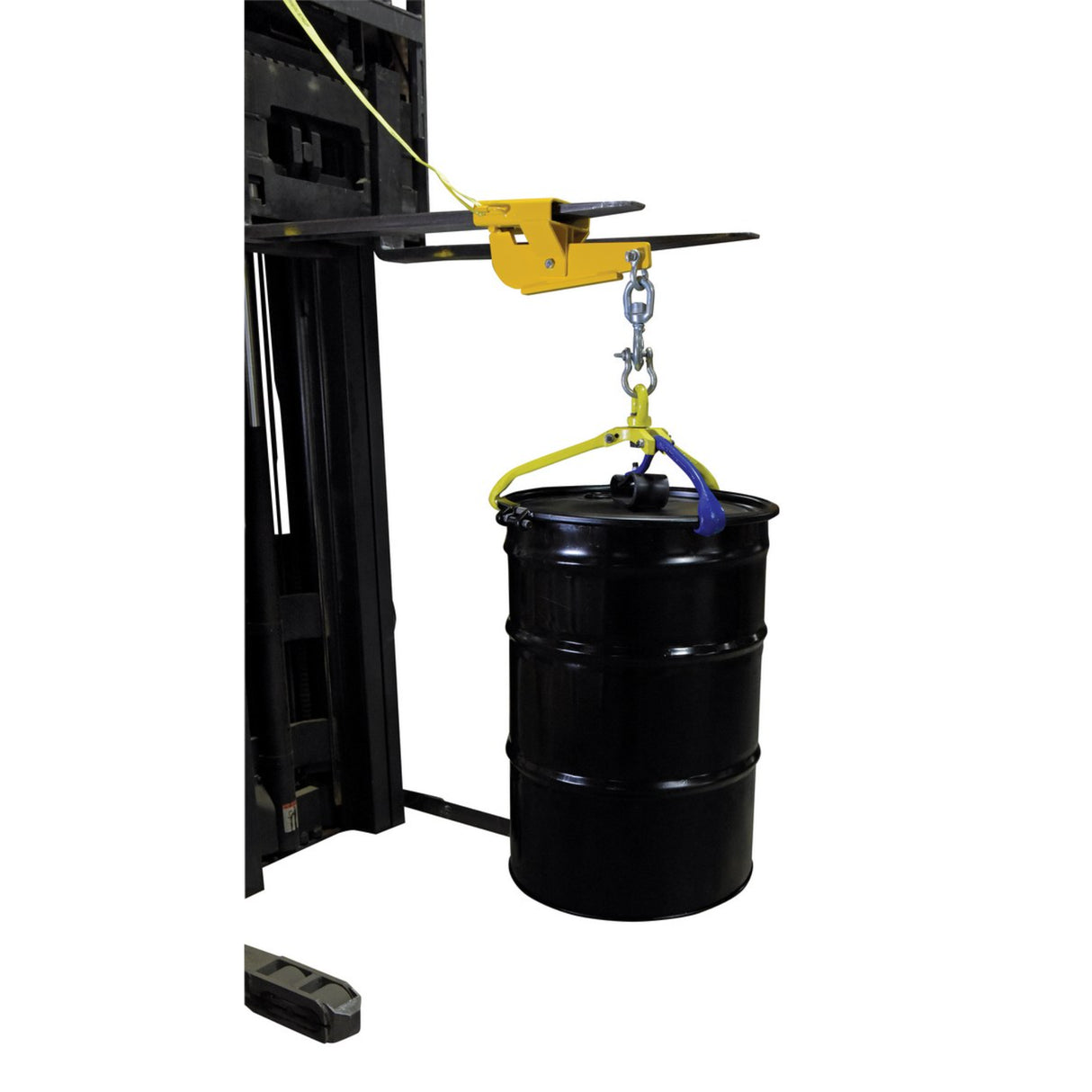 Vestil D-FORK / S-FORK Forklift Hoisting Hook — Fork-Mounted Crane Hook with Shackle & 48" Safety Restraint, 4,000–10,000 lb