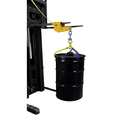 Vestil D-FORK / S-FORK Forklift Hoisting Hook — Fork-Mounted Crane Hook with Shackle & 48" Safety Restraint, 4,000–10,000 lb
