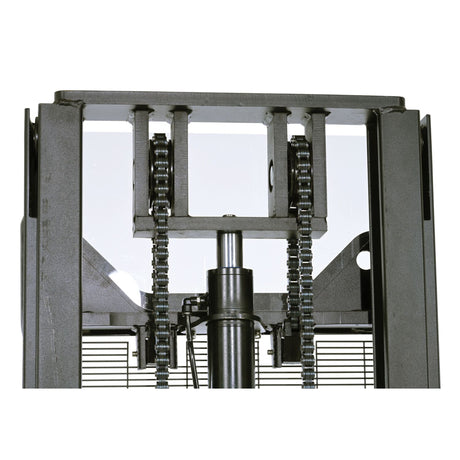Vestil S2 Variable Speed Drive Double Mast Fully Powered Stacker | 2,200 lb Capacity, 118" Lift, Adjustable Forks, 24V Electric