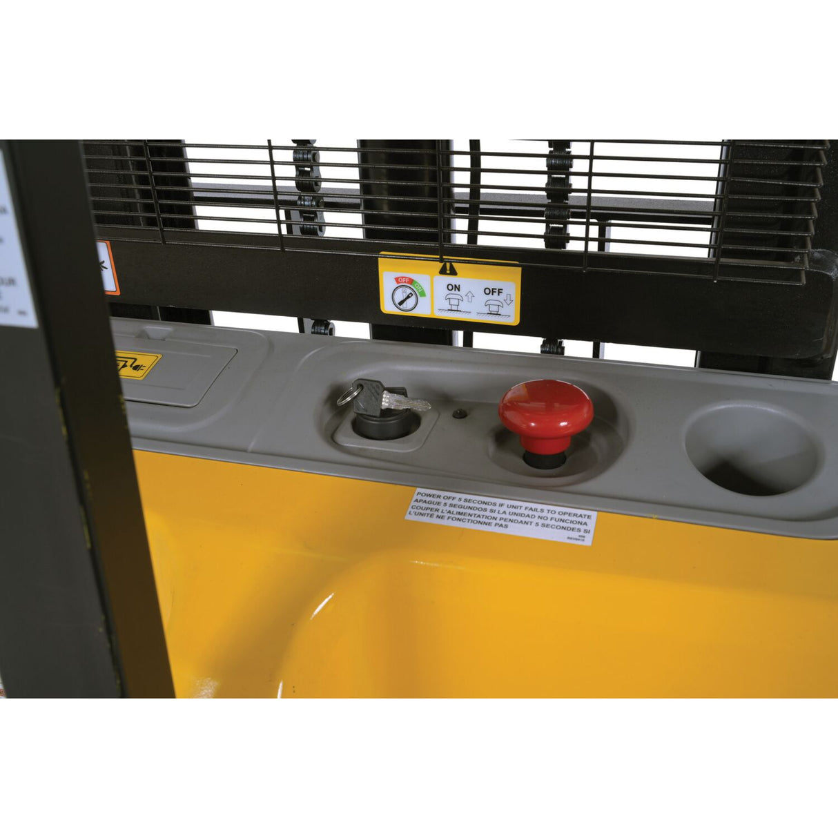 Vestil S2 Variable Speed Drive Double Mast Fully Powered Stacker | 2,200 lb Capacity, 118" Lift, Adjustable Forks, 24V Electric