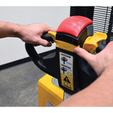 Vestil S2 Variable Speed Drive Double Mast Fully Powered Stacker | 2,200 lb Capacity, 118" Lift, Adjustable Forks, 24V Electric
