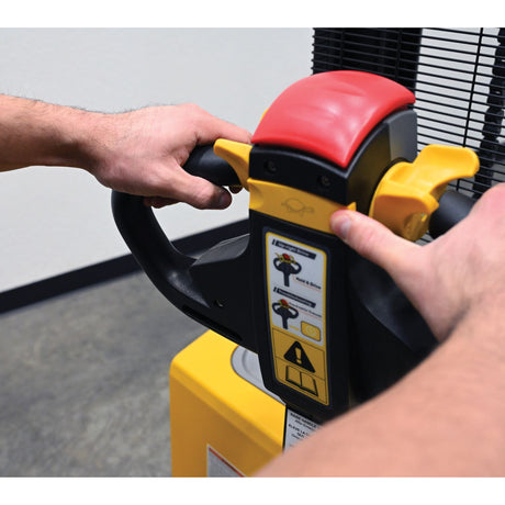 Vestil S2 Variable Speed Drive Double Mast Fully Powered Stacker | 2,200 lb Capacity, 118" Lift, Adjustable Forks, 24V Electric