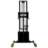 Vestil S3 Double Mast Stacker with Powered Drive & Lift | 3,000 lb Capacity, 43"–125" Lift, Fully Powered 24V, Adjustable Forks