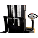 Vestil S3 Double Mast Stacker with Powered Drive & Lift | 3,000 lb Capacity, 43"–125" Lift, Fully Powered 24V, Adjustable Forks
