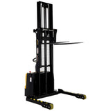 Vestil S3 Double Mast Stacker with Powered Drive & Lift | 3,000 lb Capacity, 43"–125" Lift, Fully Powered 24V, Adjustable Forks
