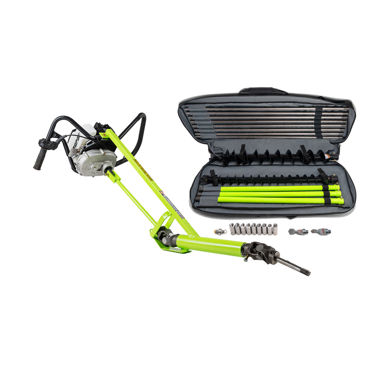 MiniTrencher SiBore SB431 Drill – Portable Waterless Horizontal Boring Machine Combo Kit (1" Micro-Bore + 2"/4" Augers) with Honda GX35 Engine Option