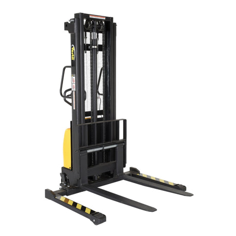 Vestil SE/HP Combination Hand Pump & Electric Stacker | 2,000 lb Capacity, 63"-118" Lift, Dual-Power, Skid Stacker