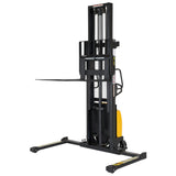 Vestil SE/HP Combination Hand Pump & Electric Stacker | 2,000 lb Capacity, 63"-118" Lift, Dual-Power, Skid Stacker
