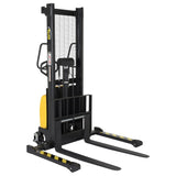 Vestil SE/HP Combination Hand Pump & Electric Stacker | 2,000 lb Capacity, 63"-118" Lift, Dual-Power, Skid Stacker
