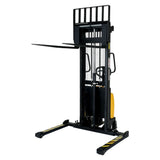 Vestil SE/HP Combination Hand Pump & Electric Stacker | 2,000 lb Capacity, 63"-118" Lift, Dual-Power, Skid Stacker