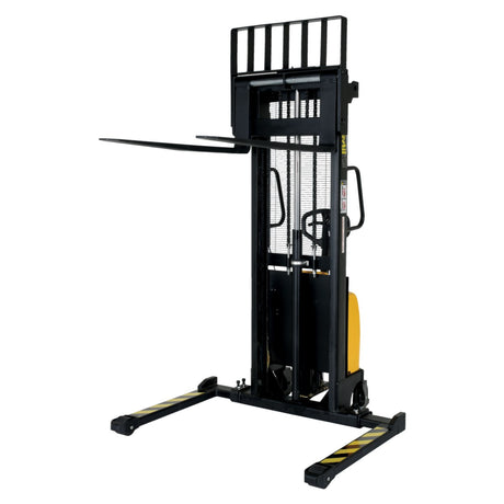 Vestil SE/HP Combination Hand Pump & Electric Stacker | 2,000 lb Capacity, 63"-118" Lift, Dual-Power, Skid Stacker