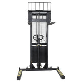 Vestil SE/HP Combination Hand Pump & Electric Stacker | 2,000 lb Capacity, 63"-118" Lift, Dual-Power, Skid Stacker