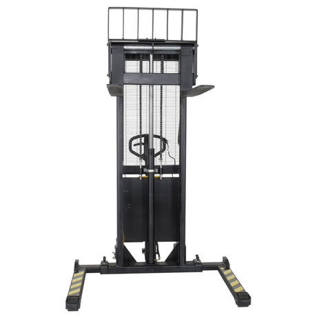 Vestil SE/HP Combination Hand Pump & Electric Stacker | 2,000 lb Capacity, 63"-118" Lift, Dual-Power, Skid Stacker