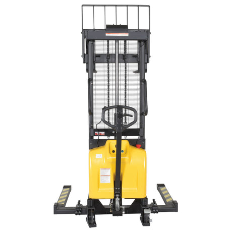 Vestil SE/HP Combination Hand Pump & Electric Stacker | 2,000 lb Capacity, 63"-118" Lift, Dual-Power, Skid Stacker