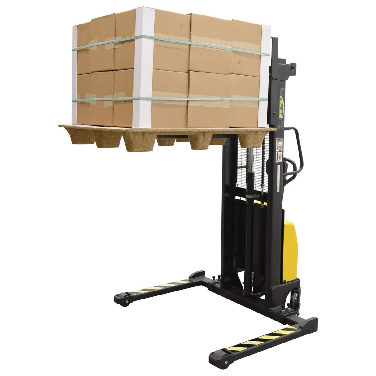 Vestil SE/HP Combination Hand Pump & Electric Stacker | 2,000 lb Capacity, 63"-118" Lift, Dual-Power, Skid Stacker