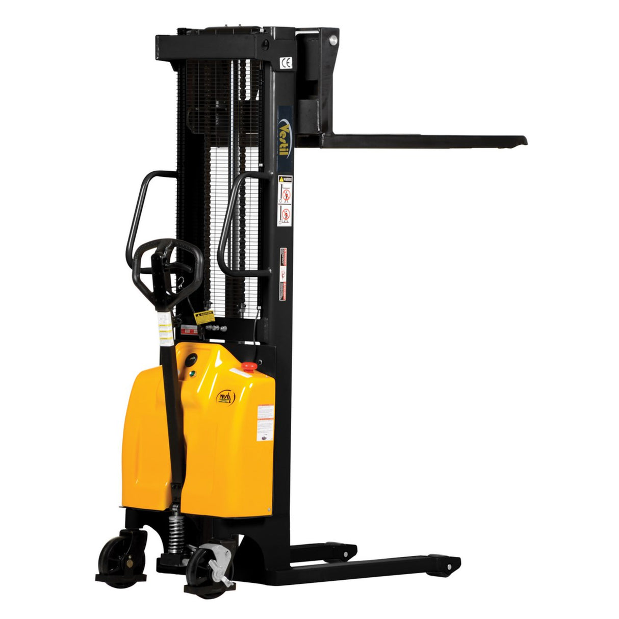 Vestil SE/HP Combination Hand Pump & Electric Stacker | 2,000 lb Capacity, 63"-118" Lift, Dual-Power, Skid Stacker