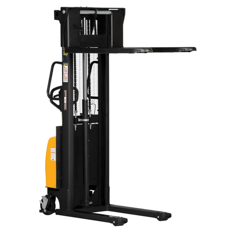 Vestil SE/HP Combination Hand Pump & Electric Stacker | 2,000 lb Capacity, 63"-118" Lift, Dual-Power, Skid Stacker