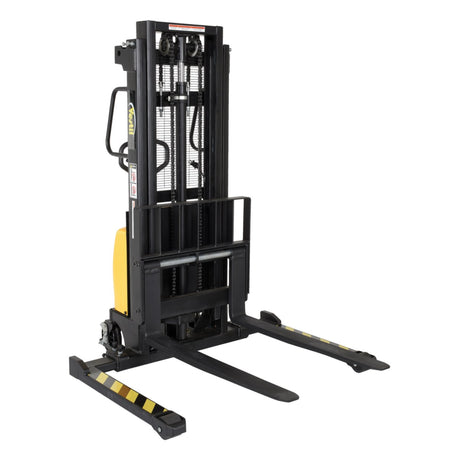 Vestil SE/HP Combination Hand Pump & Electric Stacker | 2,000 lb Capacity, 63"-118" Lift, Dual-Power, Skid Stacker