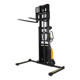 Vestil SE/HP Combination Hand Pump & Electric Stacker | 2,000 lb Capacity, 63"-118" Lift, Dual-Power, Skid Stacker
